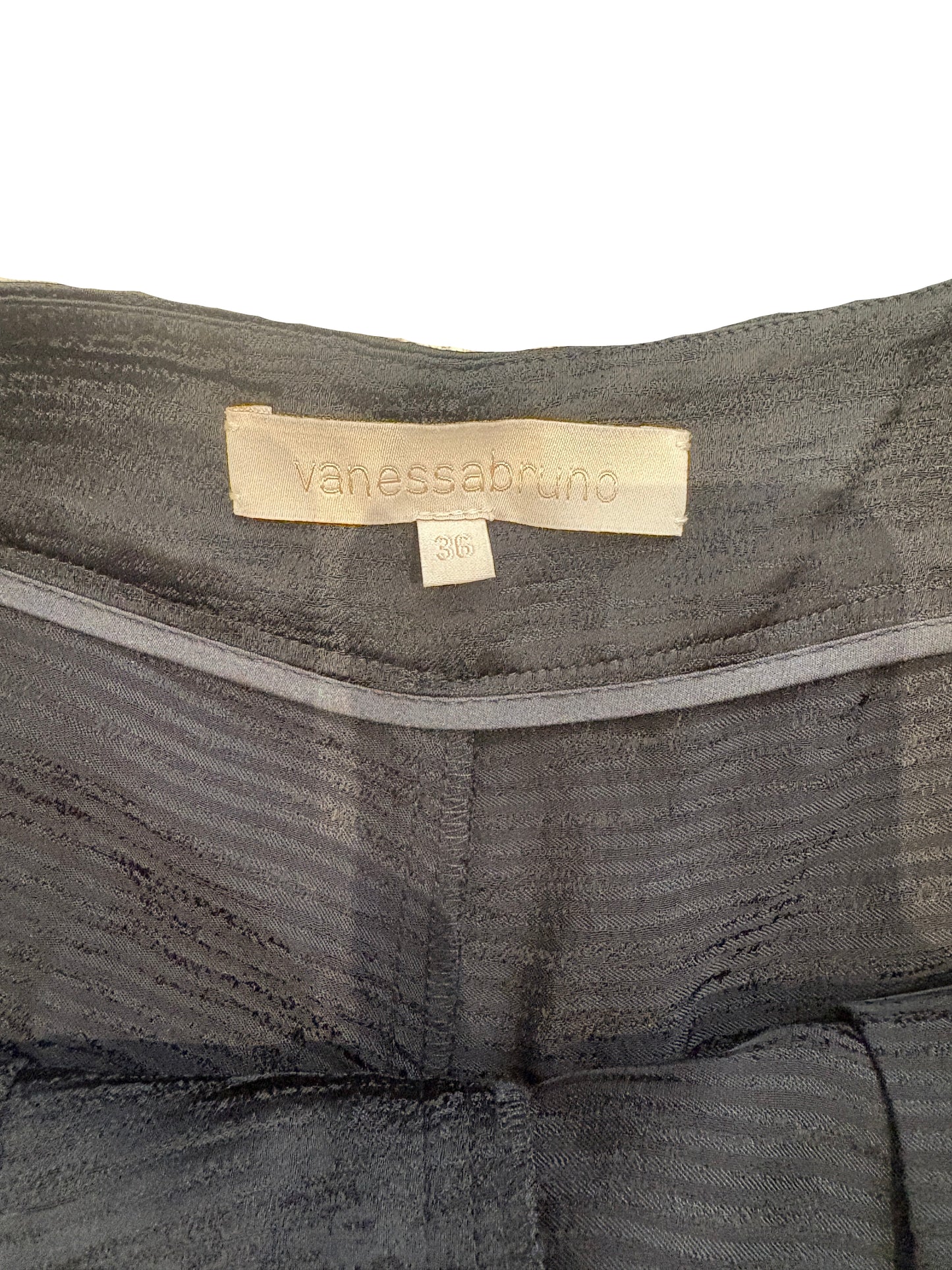 Vanessa Bruno Cropped Textured Silky Trousers UK 8