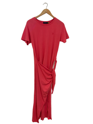 Polo Ralph Lauren Pink Jersey Twist Detail Tee Dress S/P