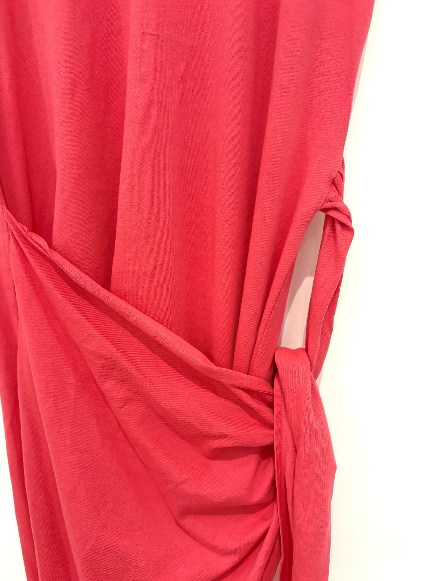 Polo Ralph Lauren Pink Jersey Twist Detail Tee Dress S/P