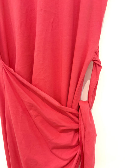 Polo Ralph Lauren Pink Jersey Twist Detail Tee Dress S/P