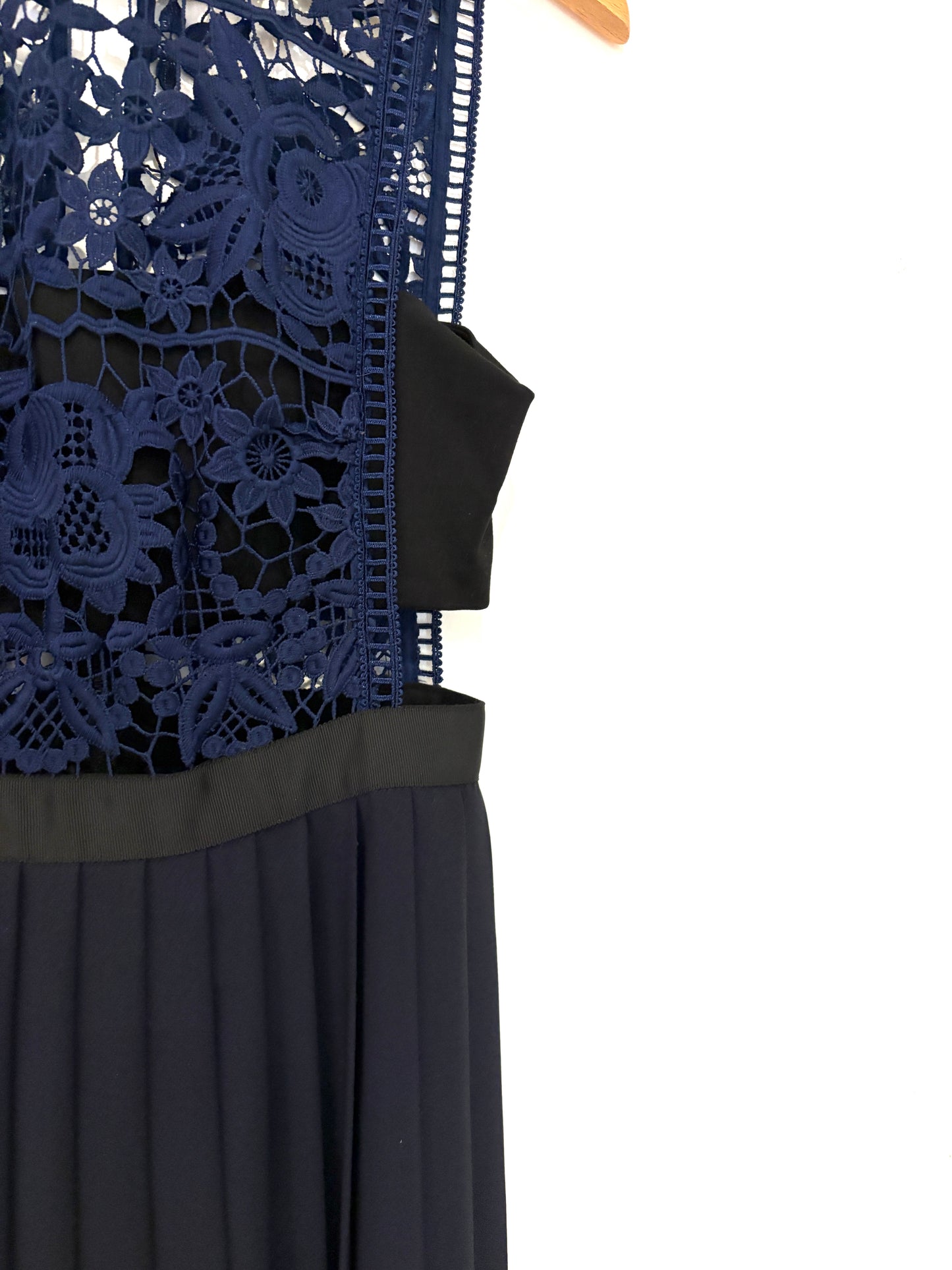 Self-Portrait Guipure Lace Georgette Gown UK 10