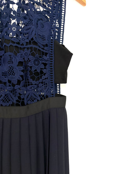 Self-Portrait Guipure Lace Georgette Gown UK 10