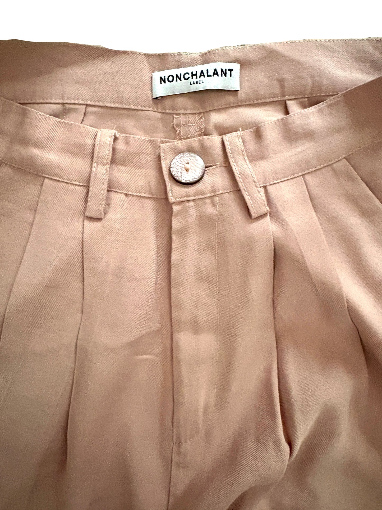 Nonchalant Label Pink Wide Leg Trousers M