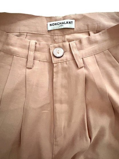 Nonchalant Label Pink Wide Leg Trousers M