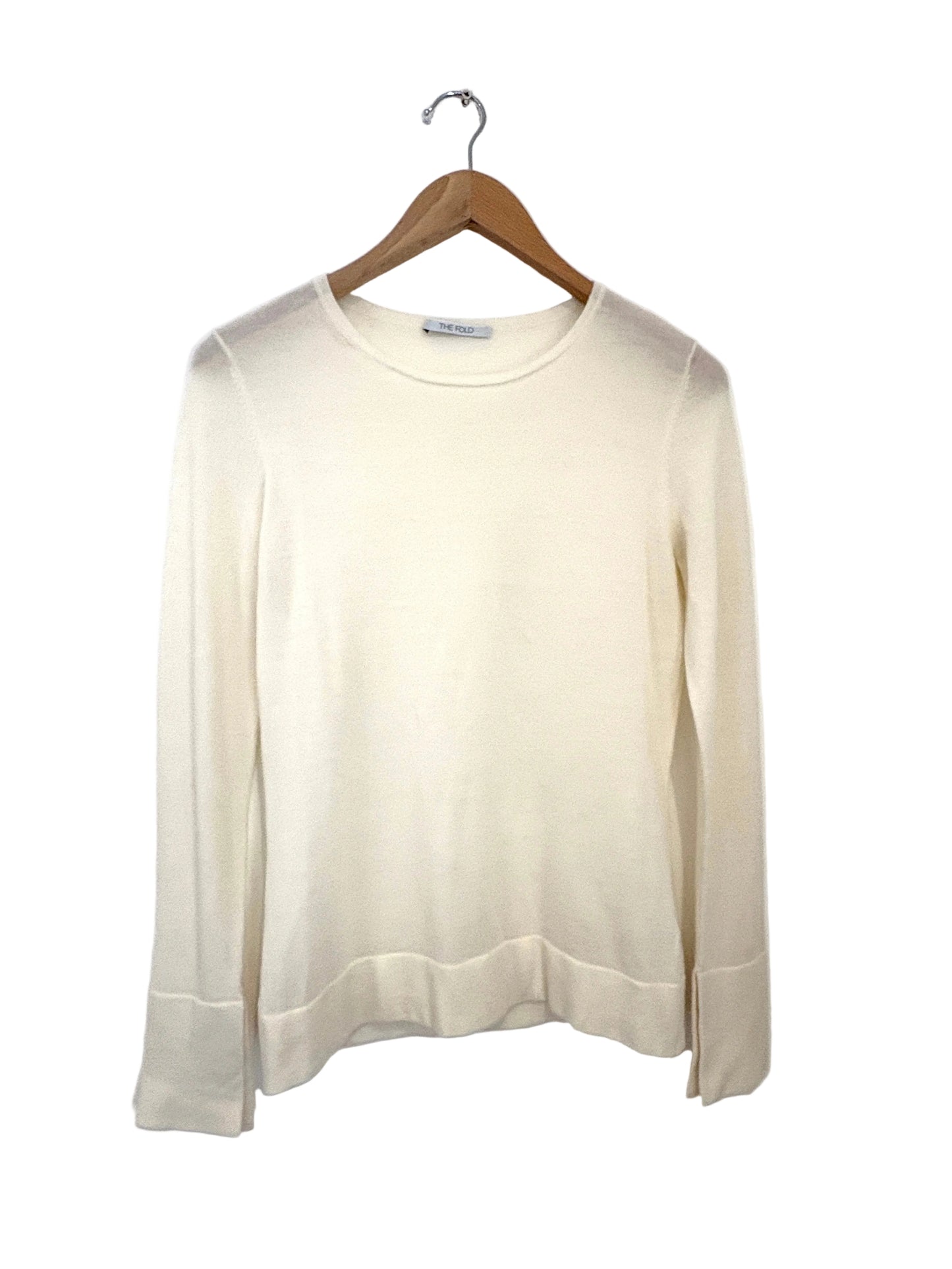 The Fold Ivory Merino Wool Sweater