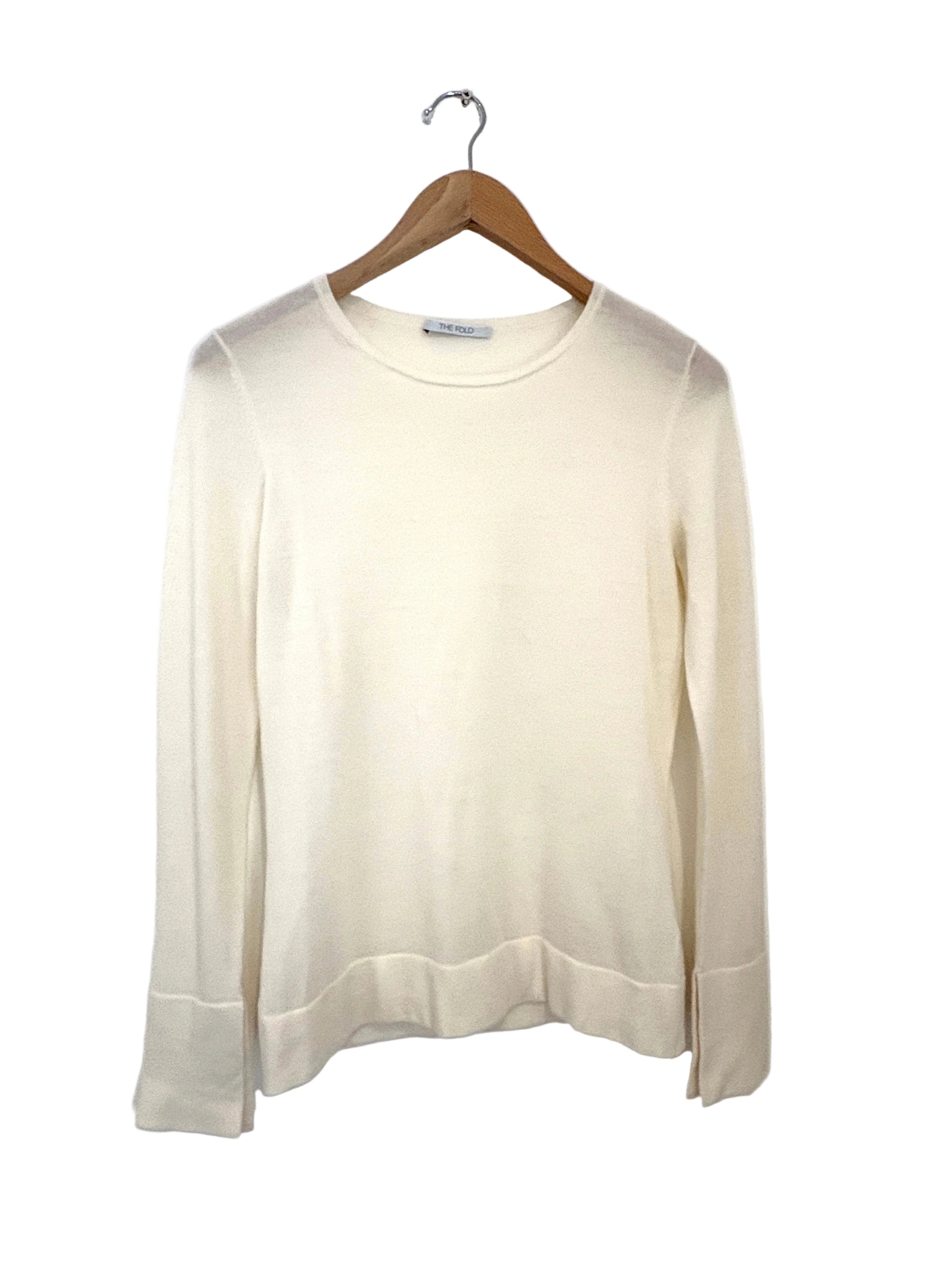 The Fold Ivory Merino Wool Sweater