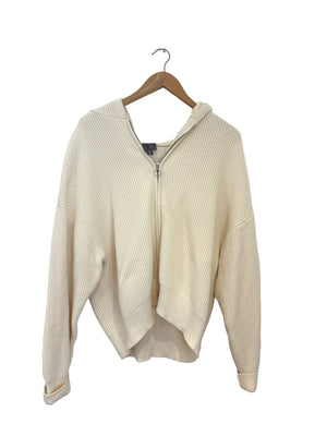 Sweaty Betty Cream Knit Hooded Sweater M