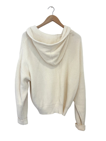 Sweaty Betty Cream Knit Hooded Sweater M