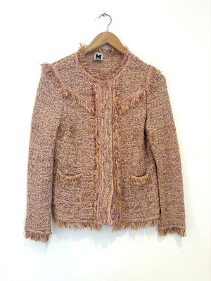 M Missoni Pink Tweed Jacket UK 10