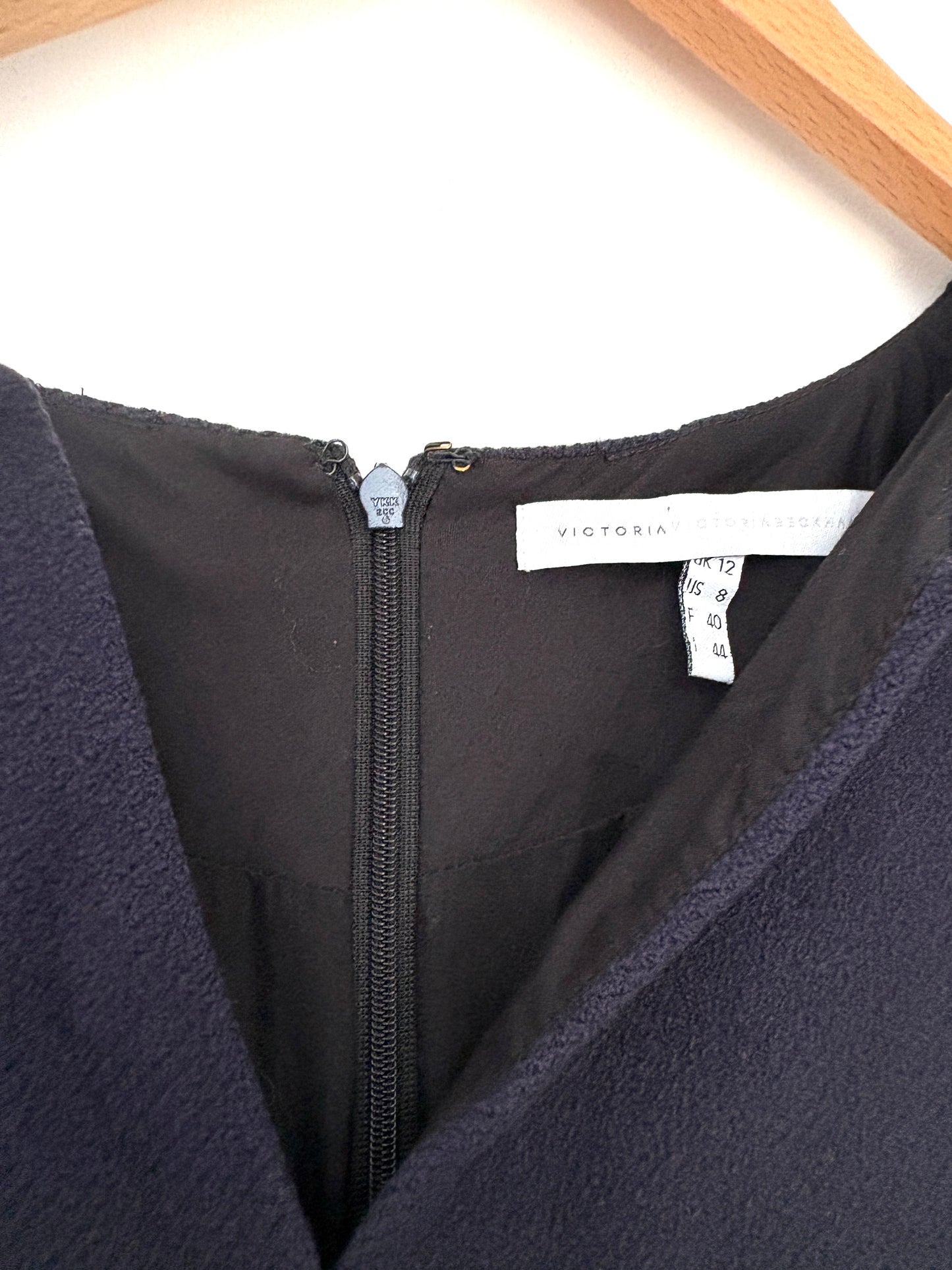 Victoria Victoria Beckham Navy Wool Dress UK 12