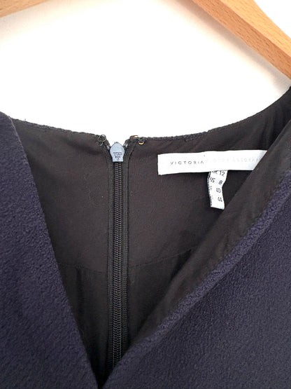 Victoria Victoria Beckham Navy Wool Dress UK 12