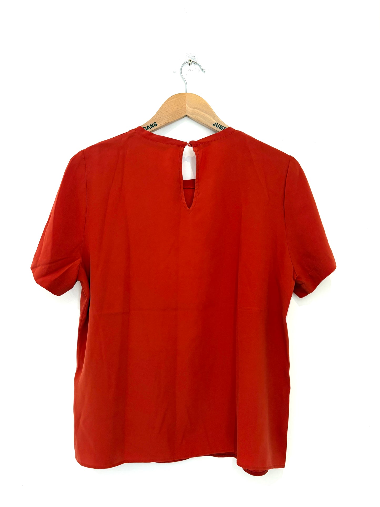 The Fold Burrnt Orange Silk Blouse UK 12