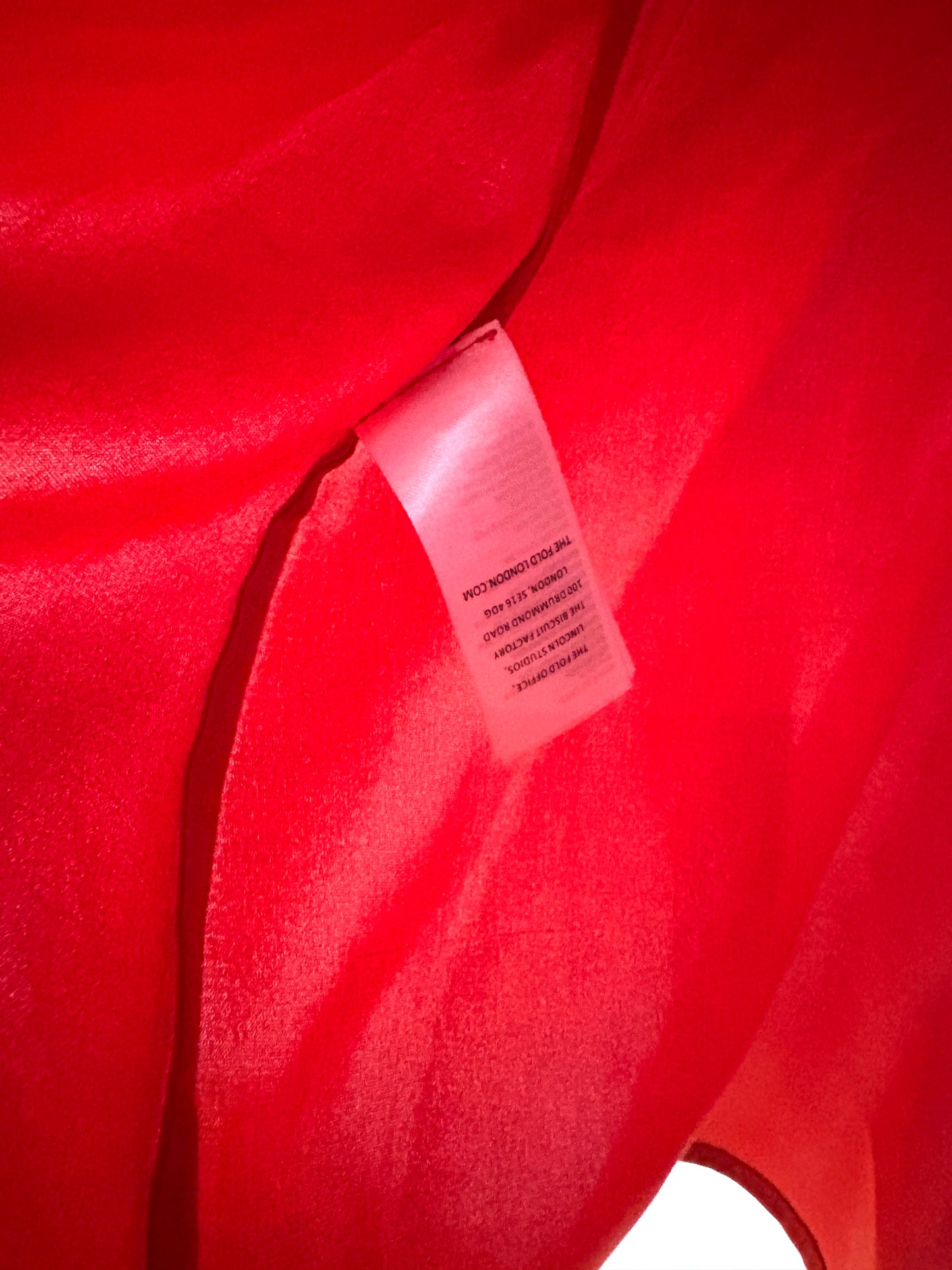 The Fold Burrnt Orange Silk Blouse UK 12