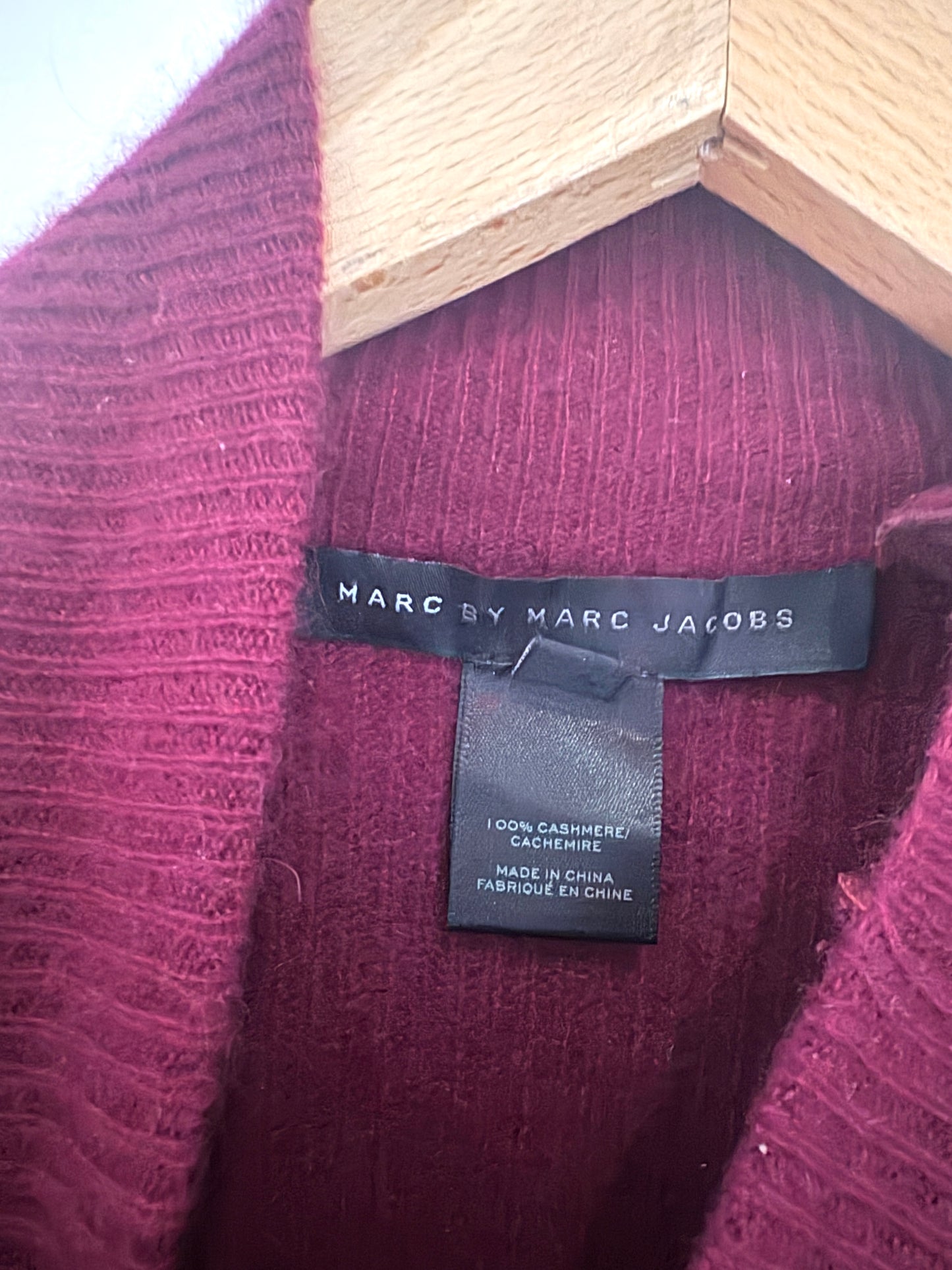 Marc by Marc Jacobs Burgundy Cashmere Jumper M