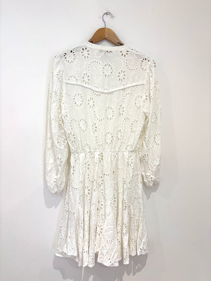 Maje Cotton Broderie Dress UK 12