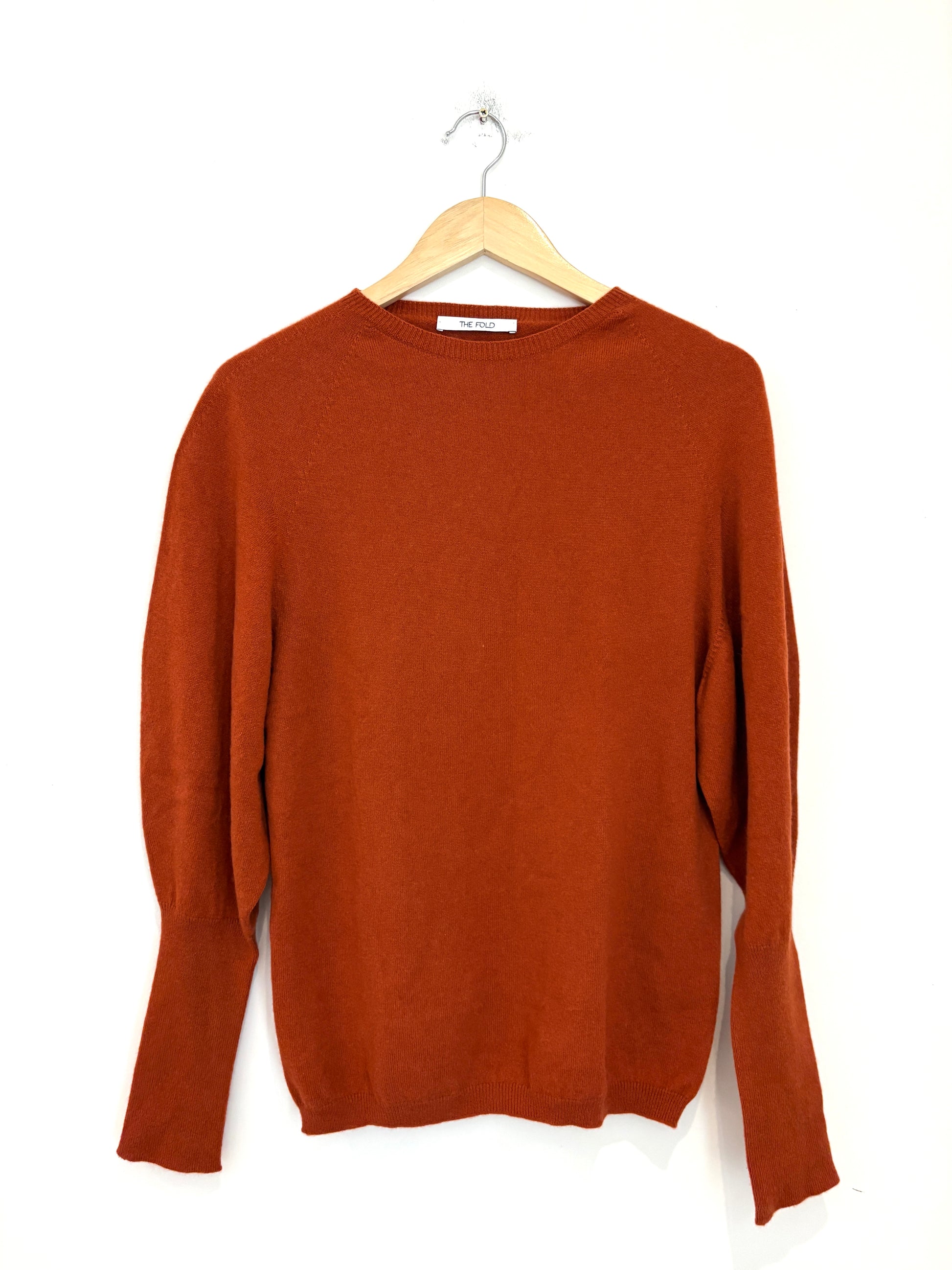 The Fold Burnt Orange Cashmere Sweater 