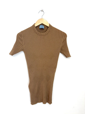 Prada Tan Virgin Wool Knit UK 12