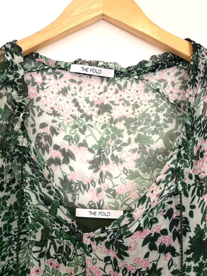 The Fold Floral Cap Sleeve Blouse UK 12