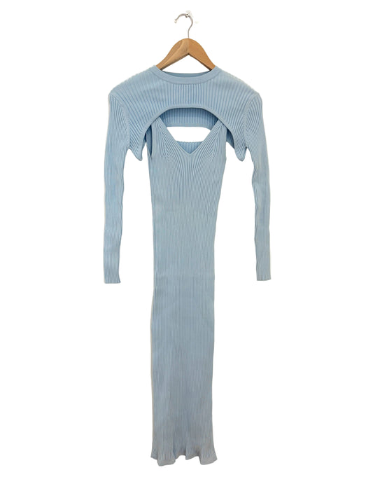 The Pixie Market Powder Blue Knit Bolero and Dress Set 