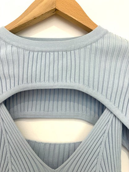 Pixie Market Powder Blue Knit Bolero and Dress Set S