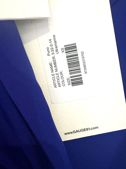 New With Tags Gauge81 Royal Blue Puno Draped Asymmetric Dress XS