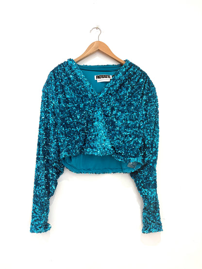 Rotate by Birger Christensen Aurelia Sequin Blue Blouse