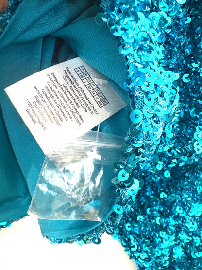 Rotate by Birger Christensen Sequin Blue Blouse UK 8