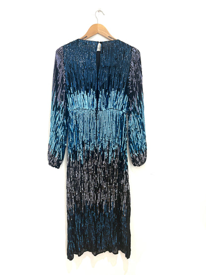 Rixo Coco Sequinned Midi Dress XS