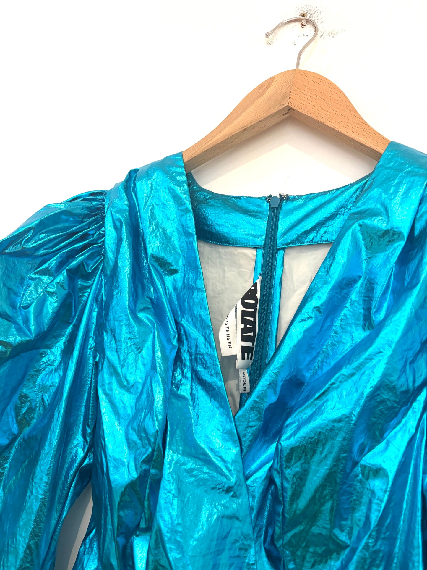 Rotate by Birger Christensen Sequin Blue Blouse UK 8