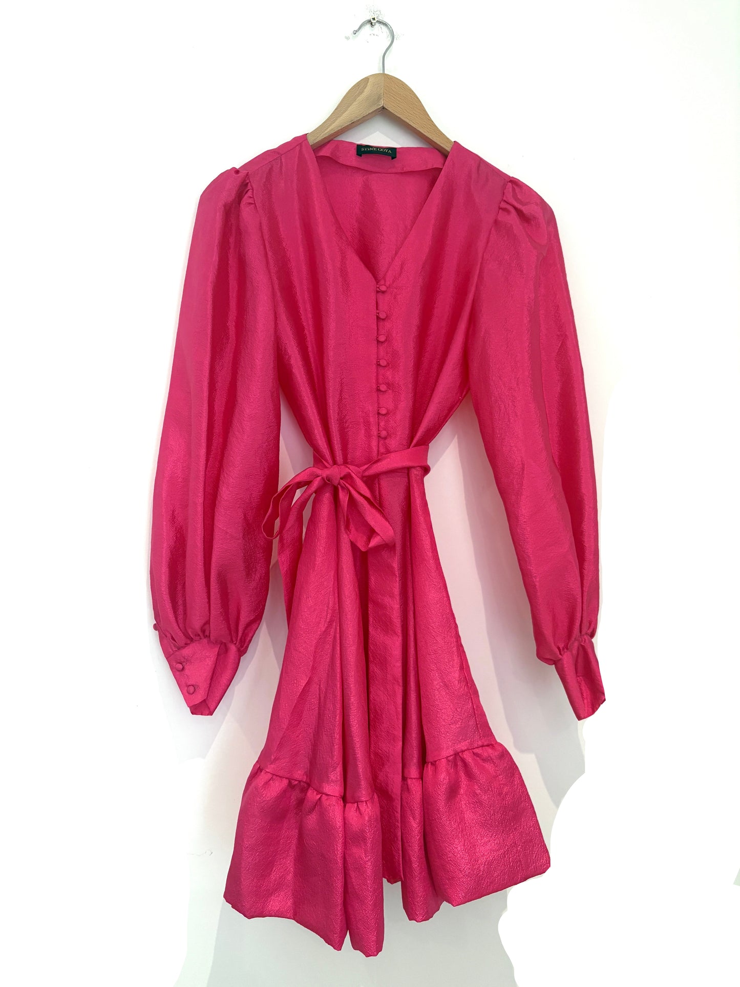 Stine Goya Farrow Ruffled Crinkled-Taffeta Mini Dress