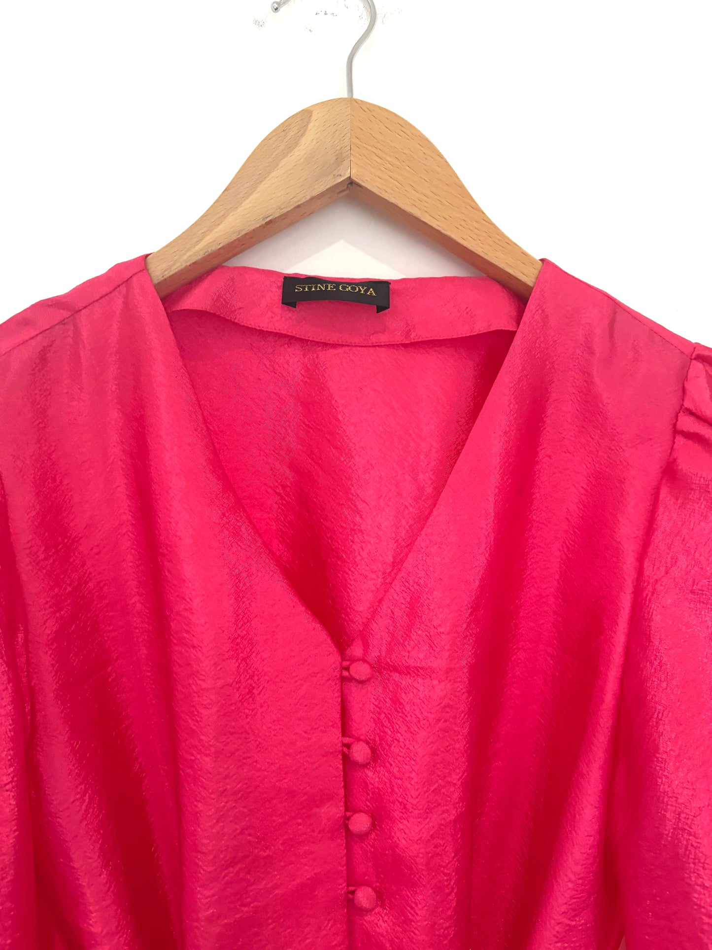 Stine Goya Farrow Ruffled Crinkled-Taffeta Mini Dress XS