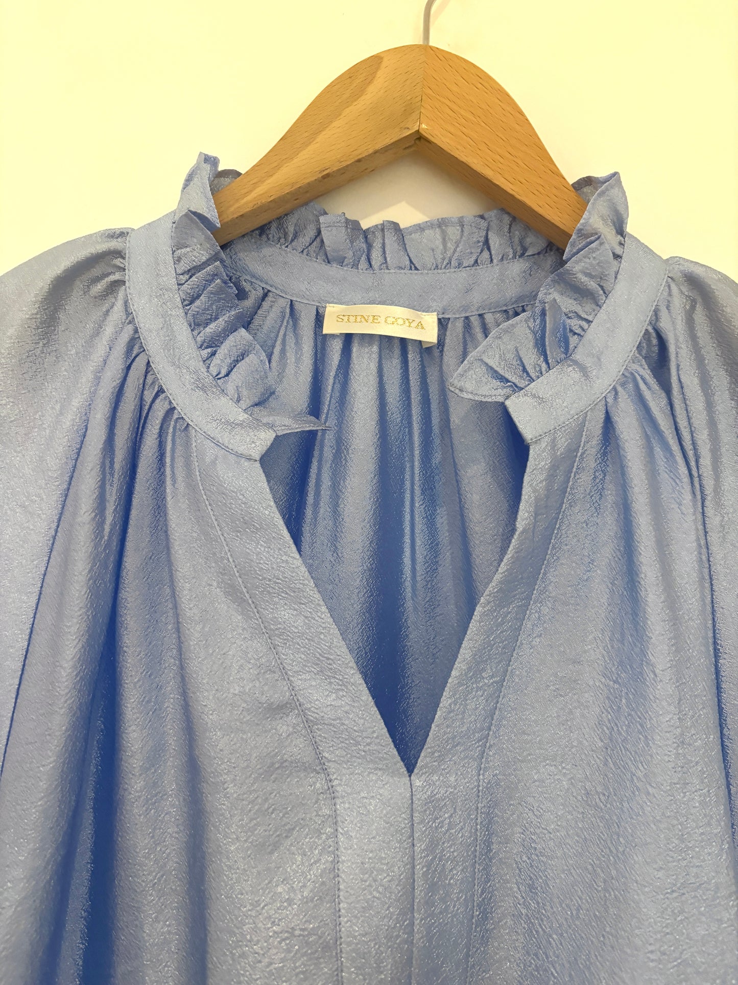 Stine Goya Farrow Ruffled Crinkled-Taffeta Mini Dress XS