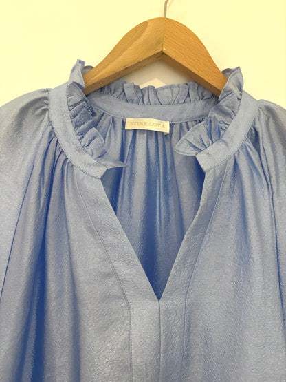 Stine Goya Farrow Ruffled Crinkled-Taffeta Mini Dress XS