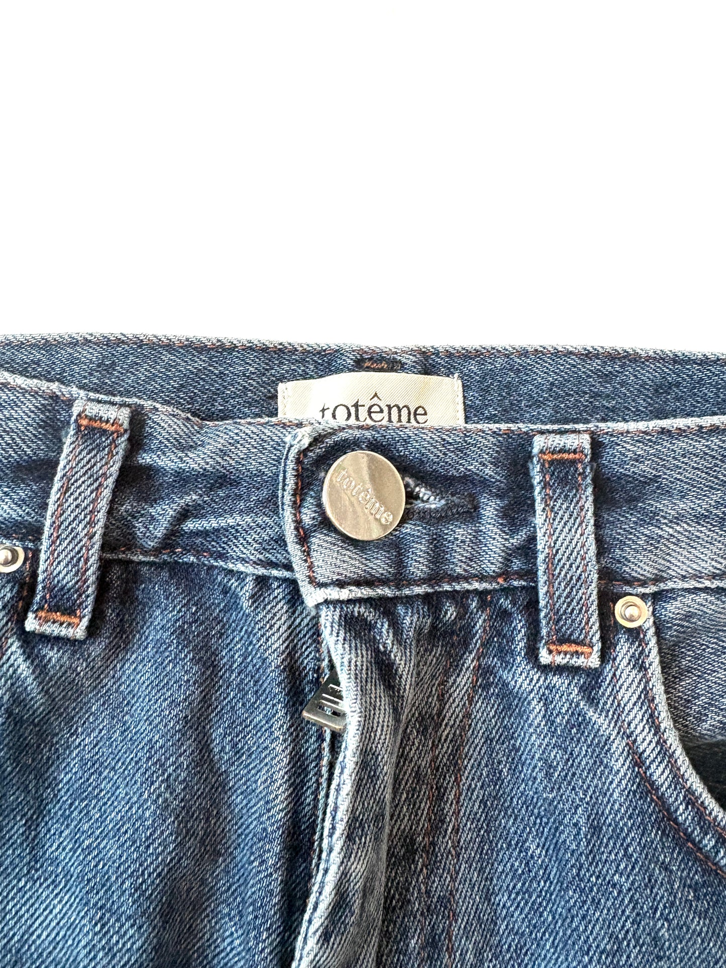 Toteme High Rise Mid Blue Jeans 25"