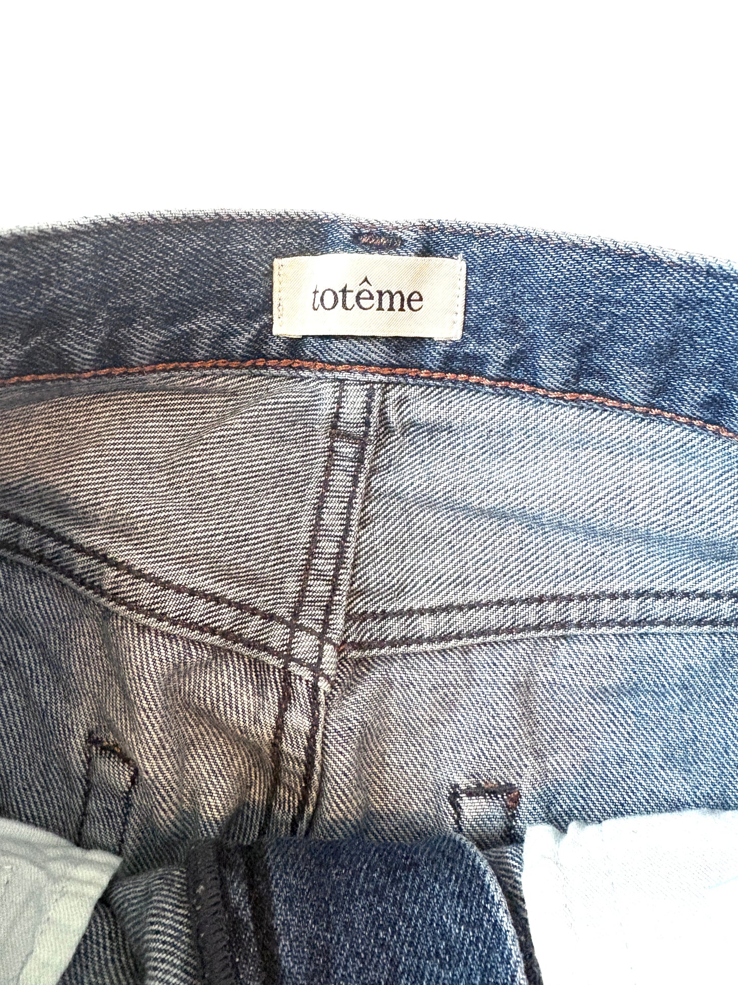 Toteme High Rise Mid Blue Jeans 25"