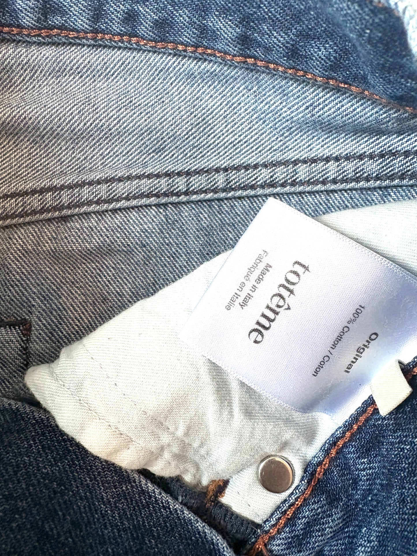 Toteme High Rise Mid Blue Jeans 25"
