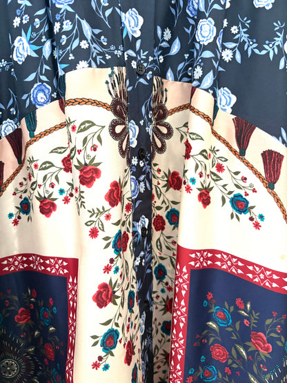Sandro Flynn Floral Silk Dress UK 12