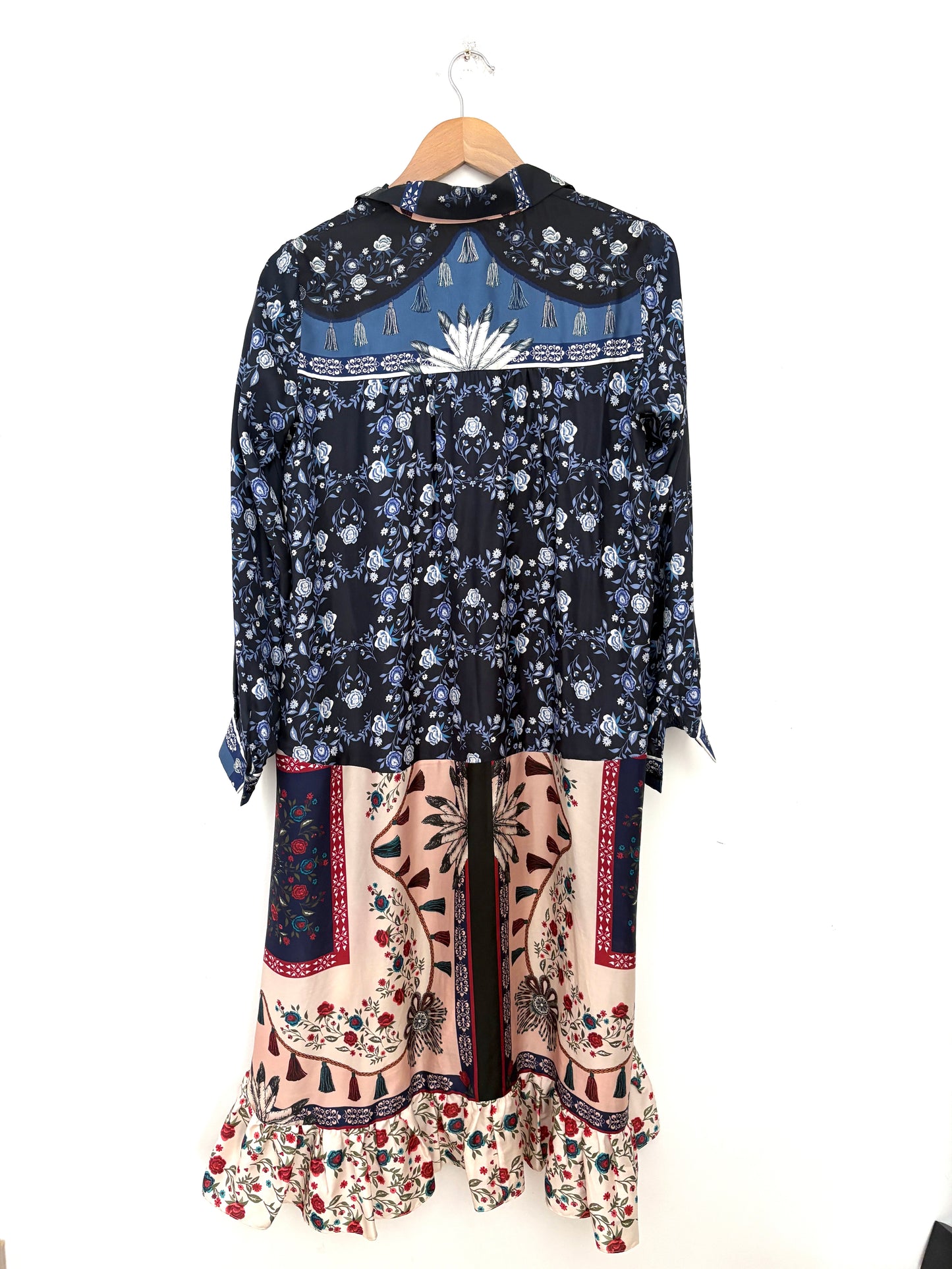 Sandro Flynn Floral Silk Dress UK 12