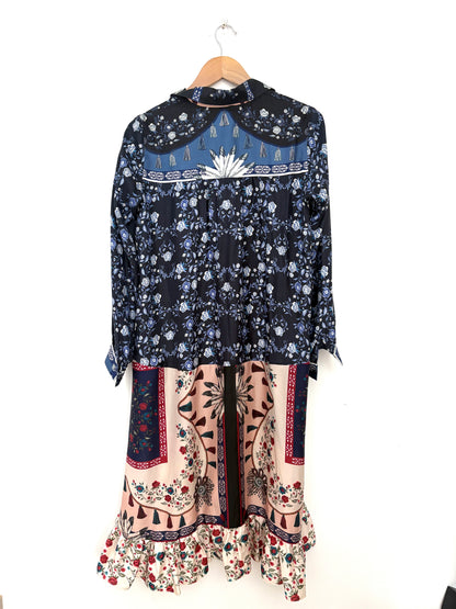 Sandro Flynn Floral Silk Dress UK 12