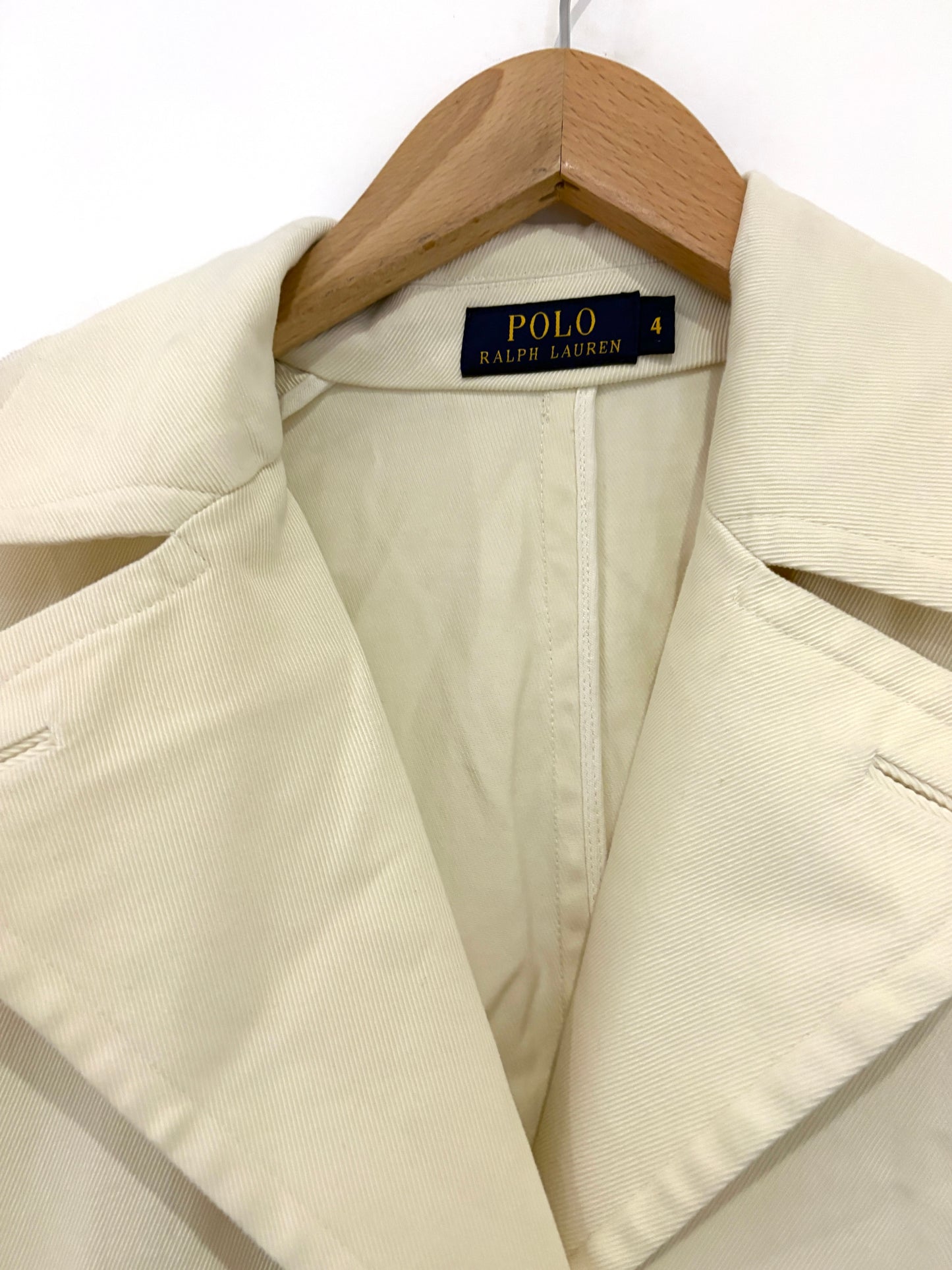 Polo Ralph Lauren Cream Twill Trench Coat UK 8