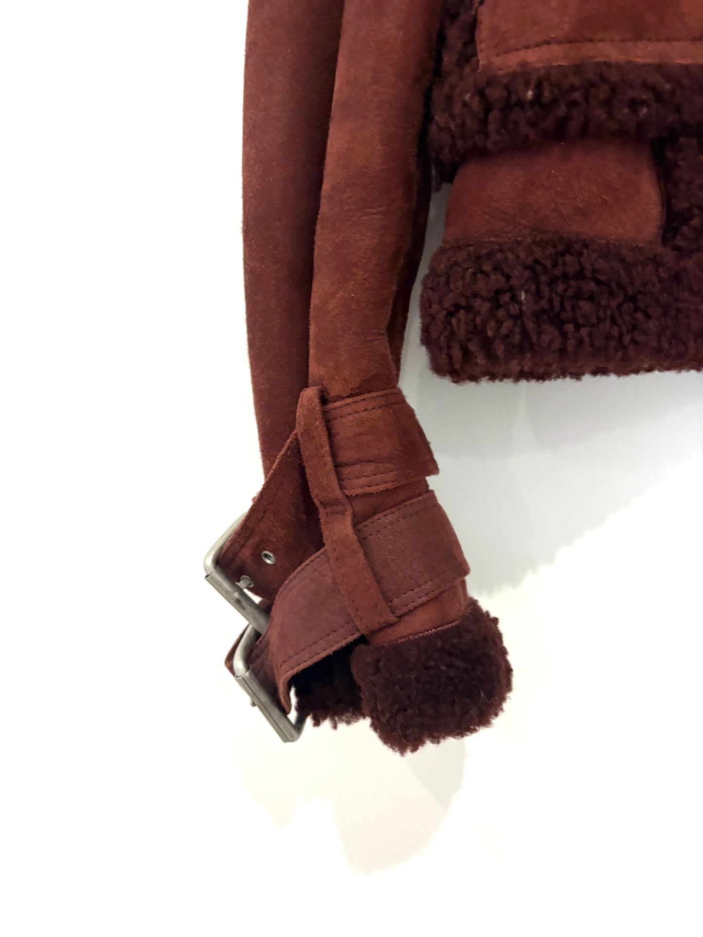 All Saints Aster Shearling Biker Jacket XS