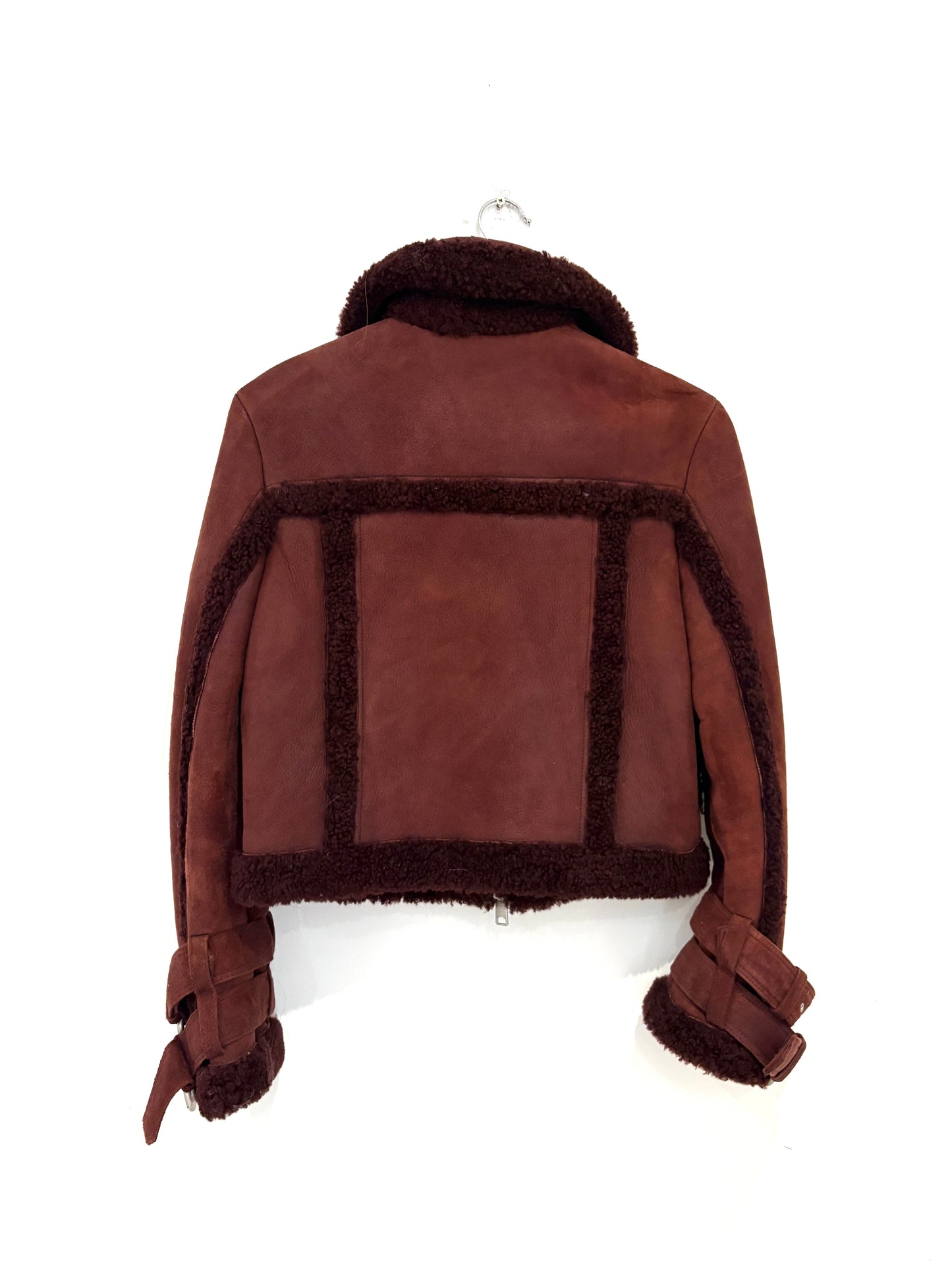 All Saints Aster Shearling Biker Jacket XS