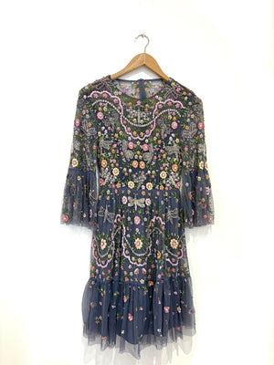 Needle & Thread Garden Floral Mini Dress UK 6