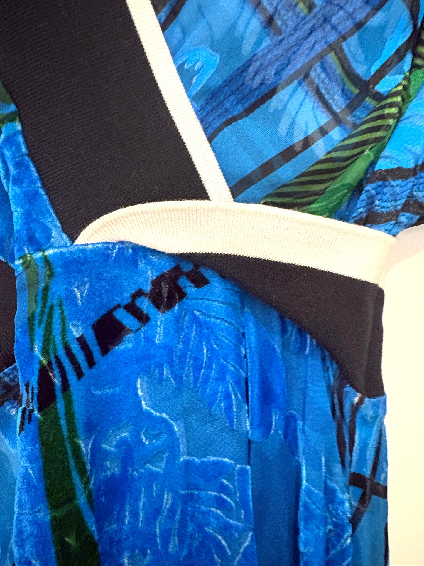 Preen by Thornton Bregazzi Silk Blue Print Wrap Dress XS