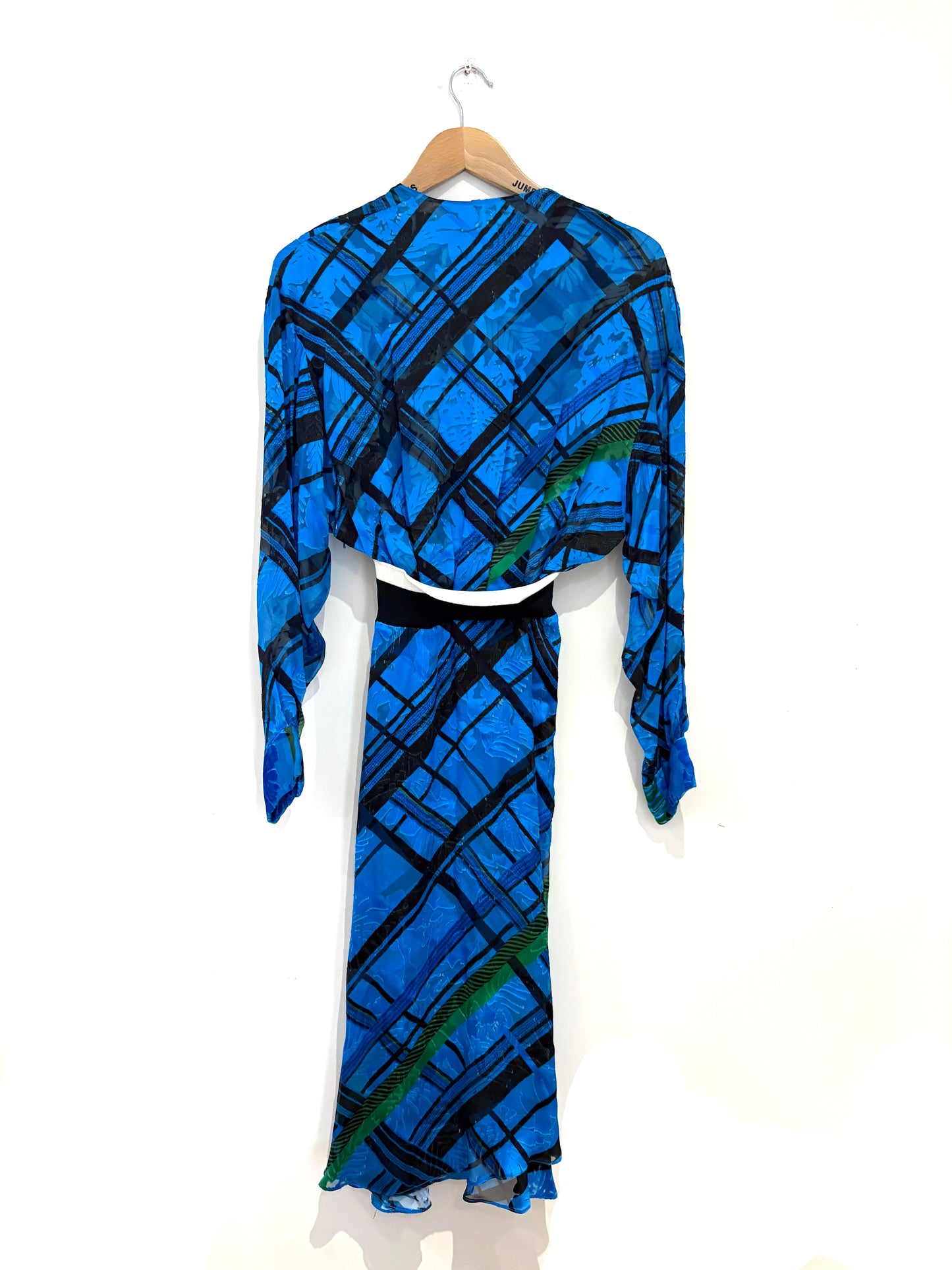 Preen by Thornton Bregazzi Silk Blue Print Wrap Dress XS