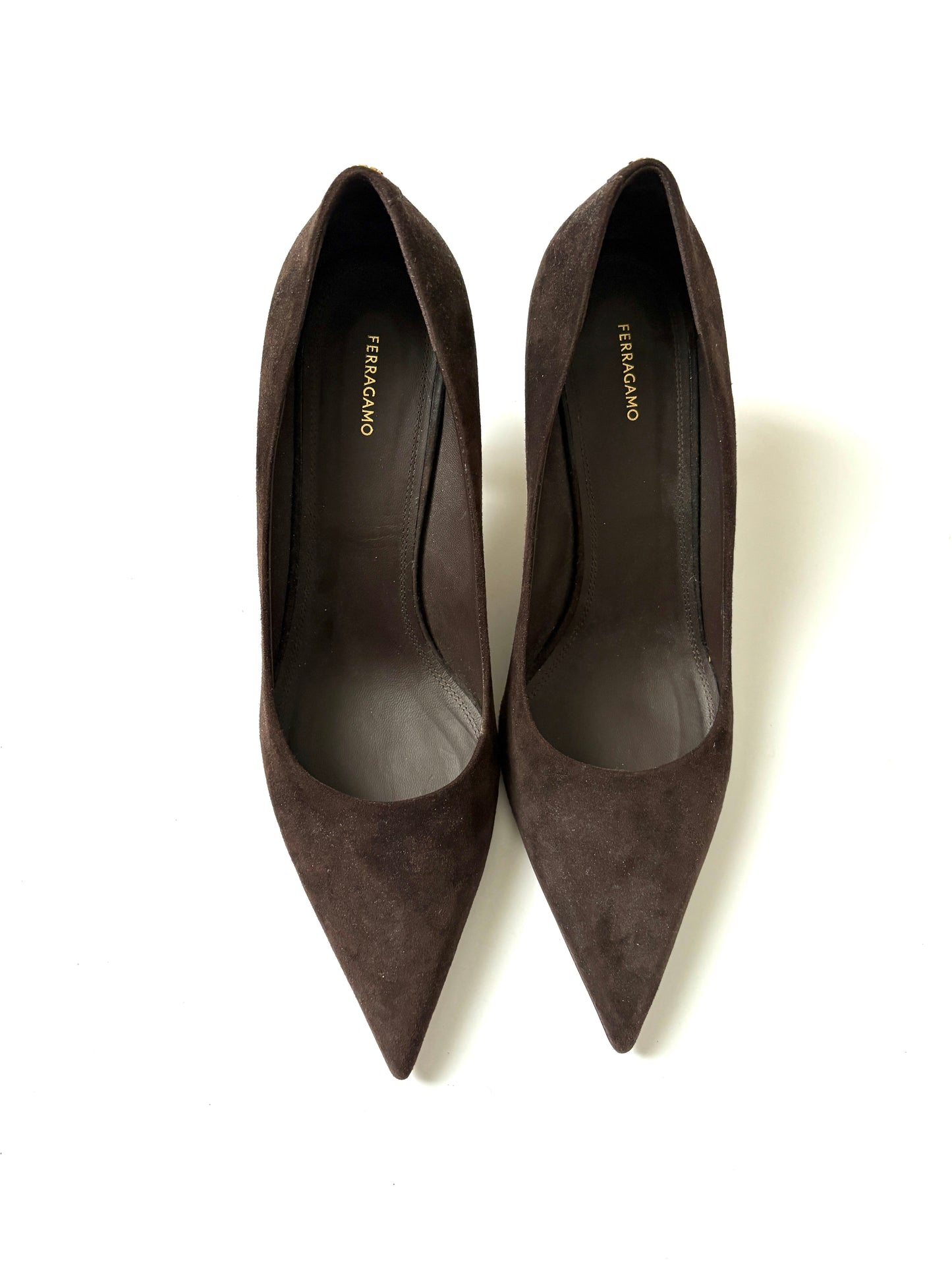 Salvatore Ferragamo Brown Suede HeelsSalvatore Ferragamo Brown Suede Heels