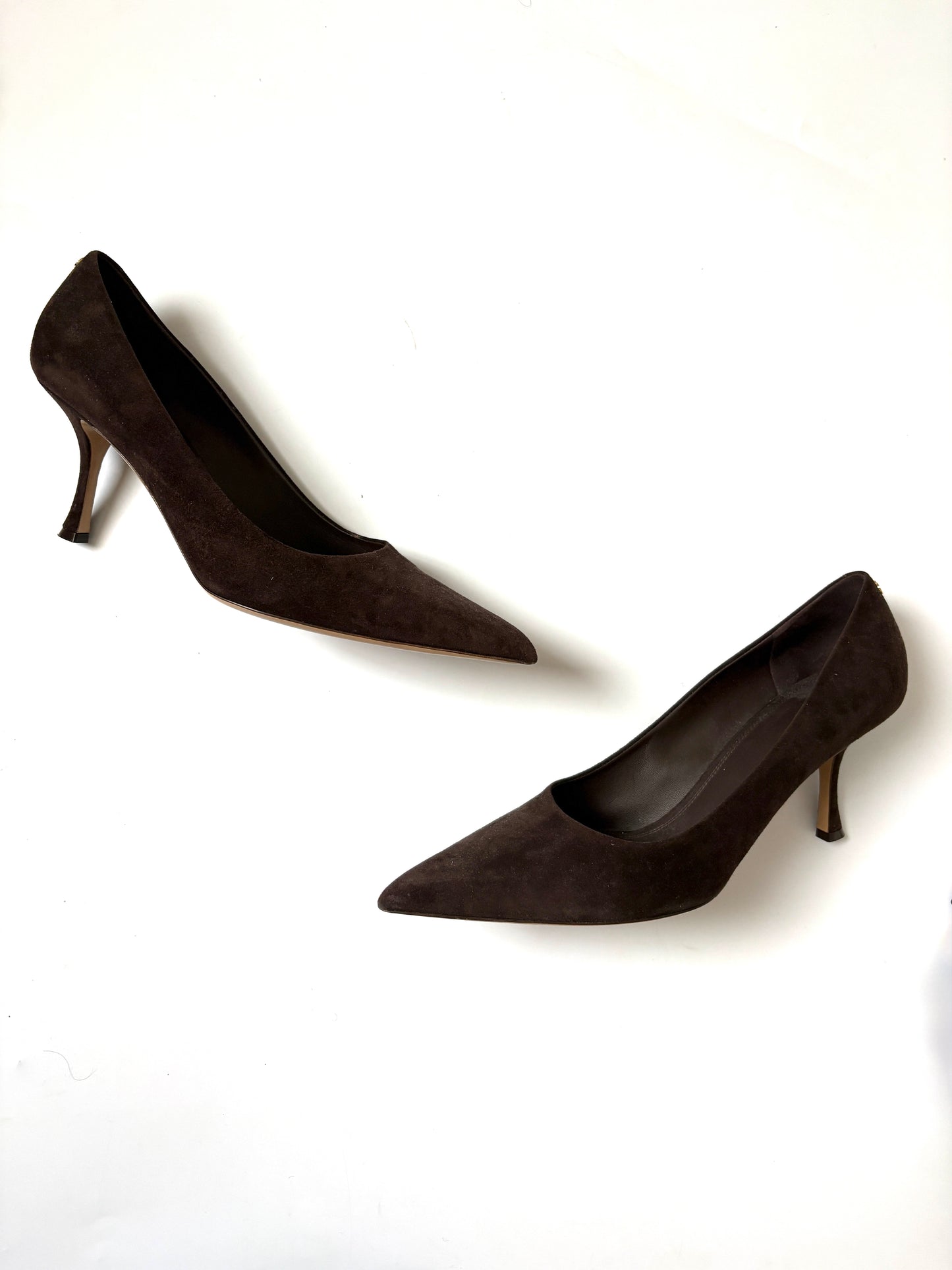 Salvatore Ferragamo Brown Suede Heels UK 7