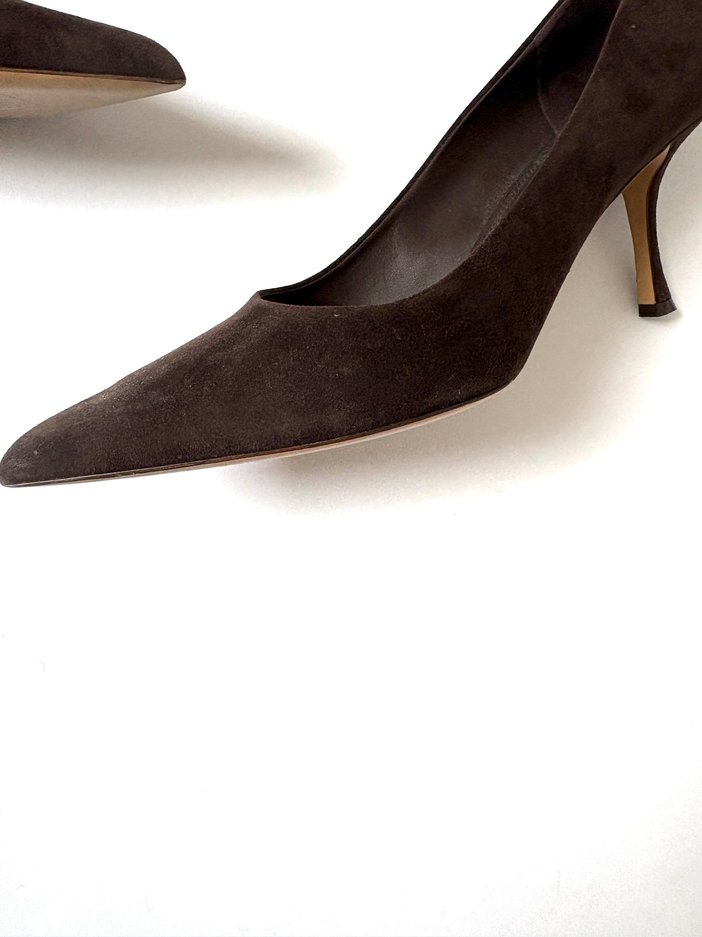 Salvatore Ferragamo Brown Suede Heels UK 7
