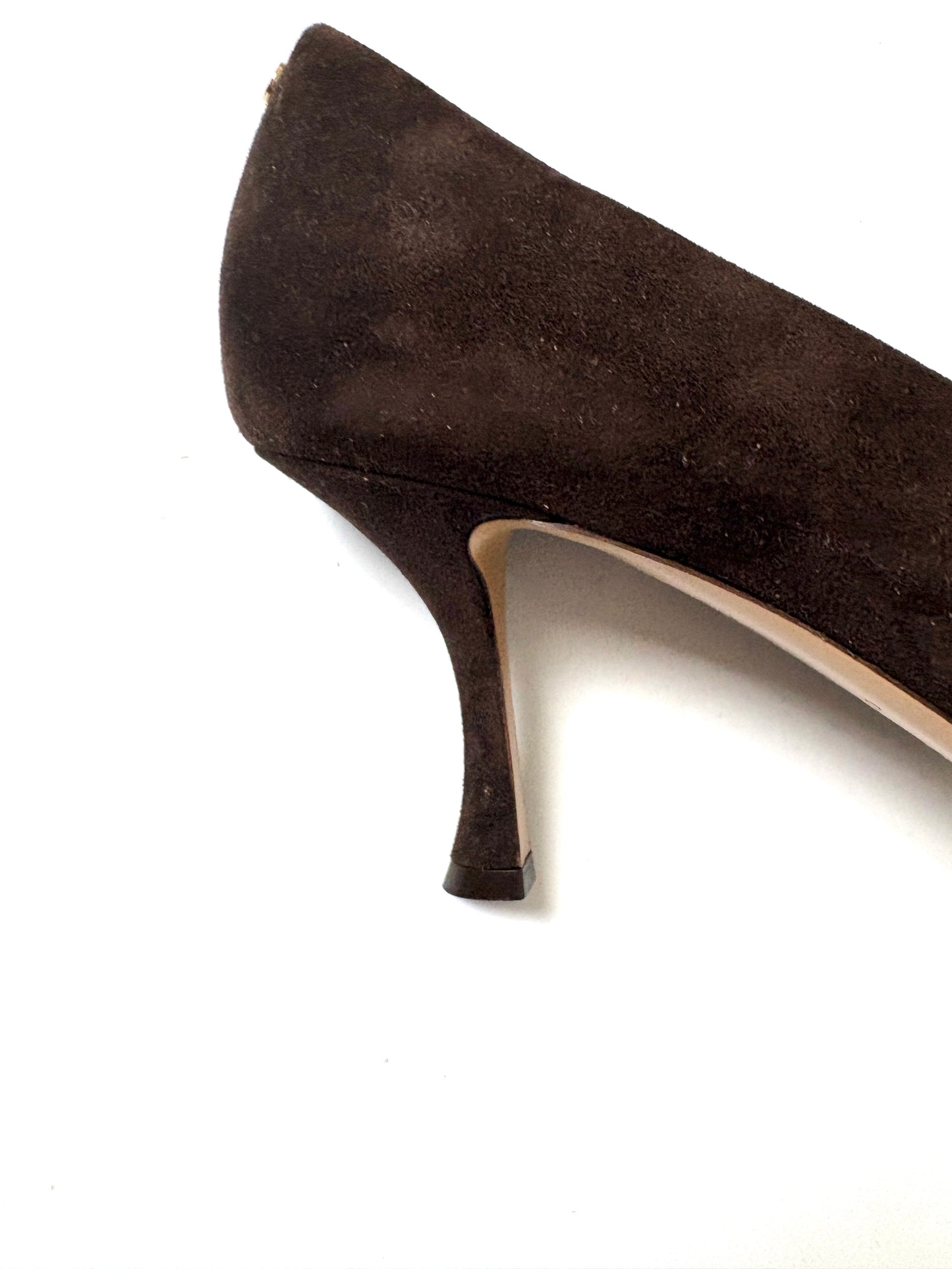 Salvatore Ferragamo Brown Suede Heels UK 7