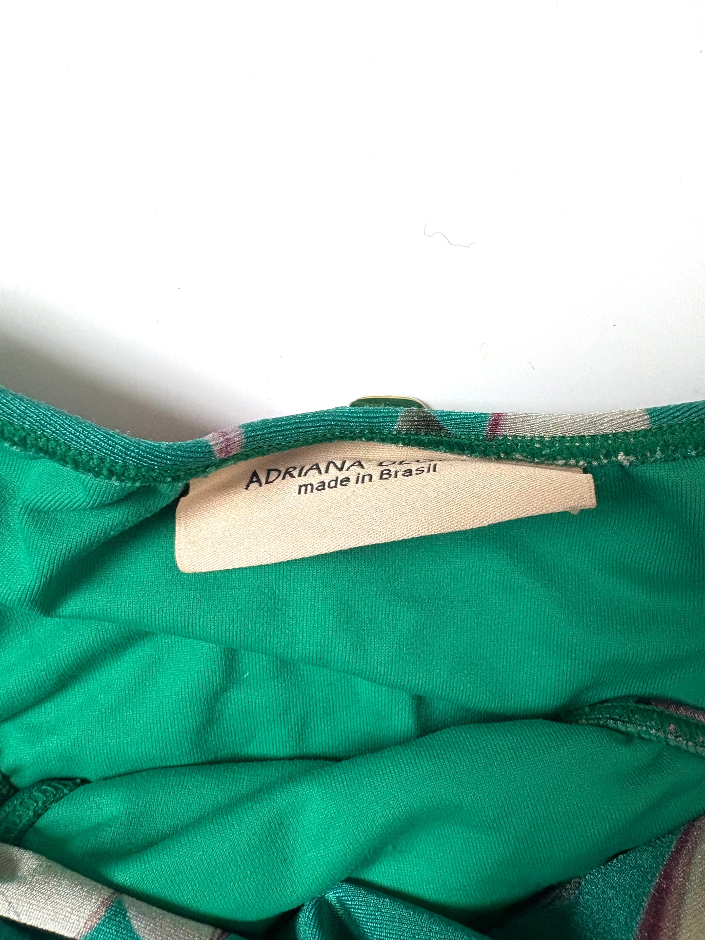 Adriana Degreas Green Floral Print Bikini M